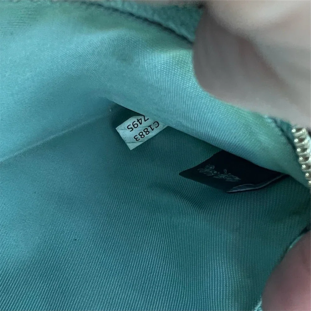 COACH Blue Pebble Leather Wristet Clutch Wallet with Silver Hardware AUTHENTIC - Picture 9 of 9